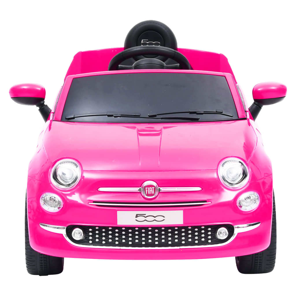 vidaXL Elektrinis vaikiškas automobilis Fiat 500, rožinės spalvos