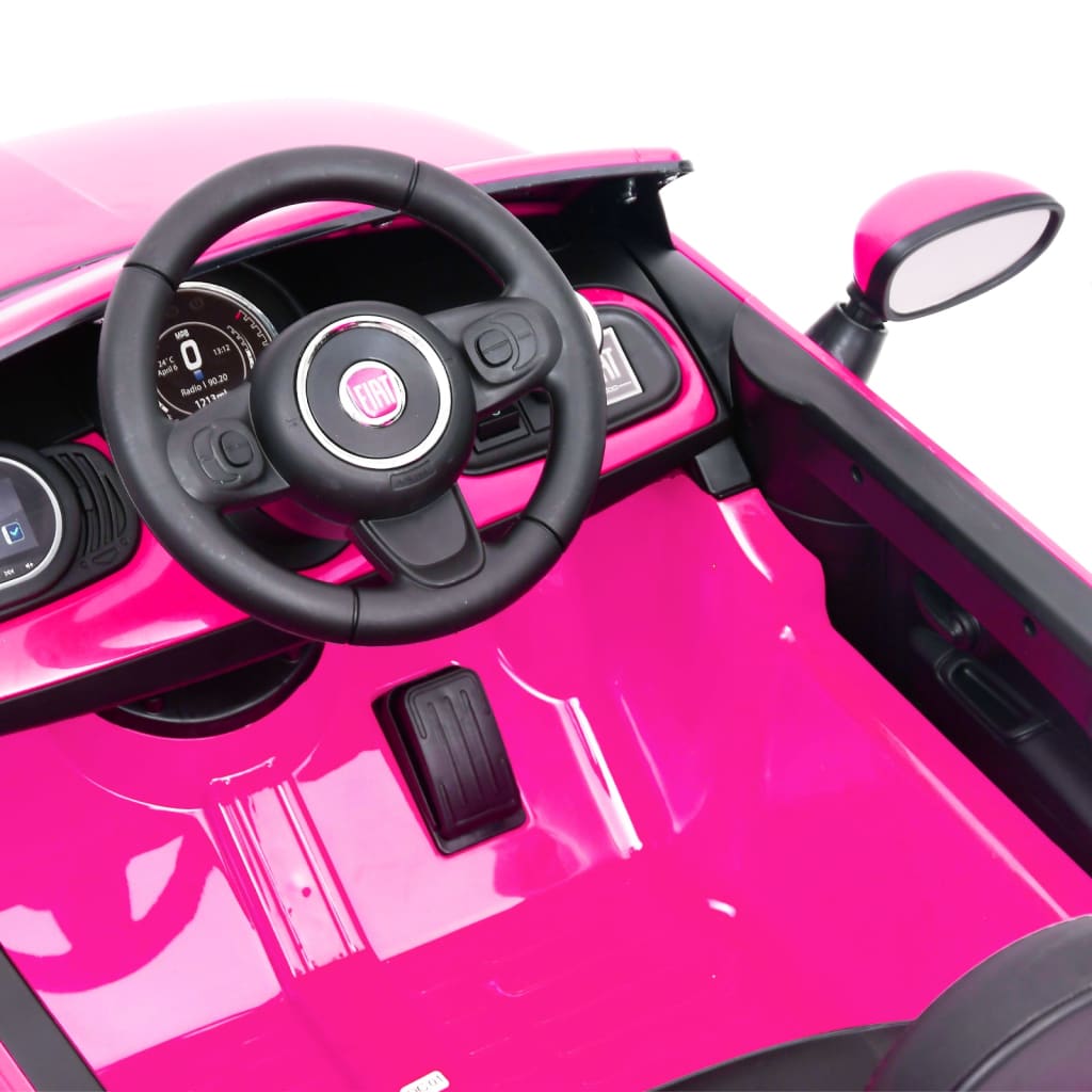 Fiat 500 rózsaszín gyermek elektromos autó 