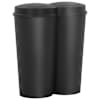 vidaXL kahe konteineriga pr&uuml;gikast, must, 50 l