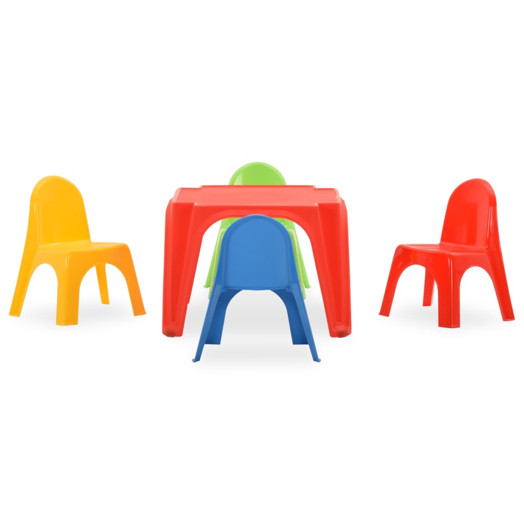 vidaXL Set pentru copii cu masă și scaun, PP vidaXL imagine 2022