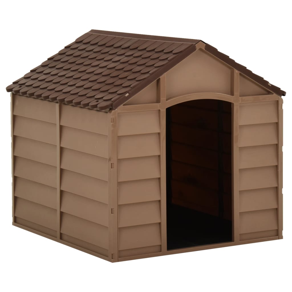 vidaXL Hundehütte Braun 71x71,5x68 cm PP