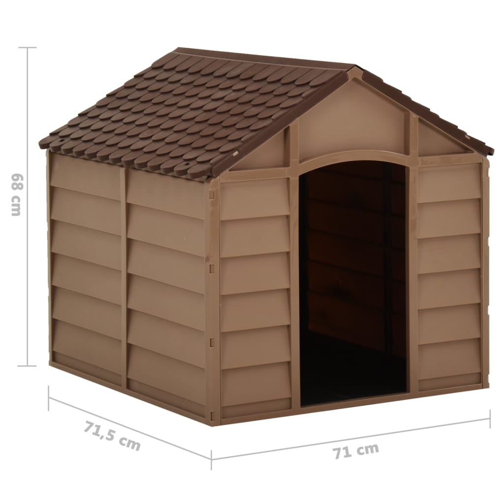 Niche Pour Chiens Marron 71x71,5x68 Cm PP VidaXL 16 width=274