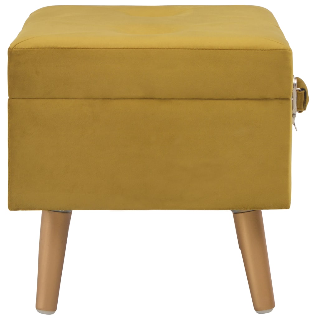 Thumbnail - vidaXL Hocker mit Stauraum 40 cm Senfgelb Samt