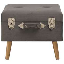 vidaXL Hocker mit Stauraum 40 cm Grau Samt