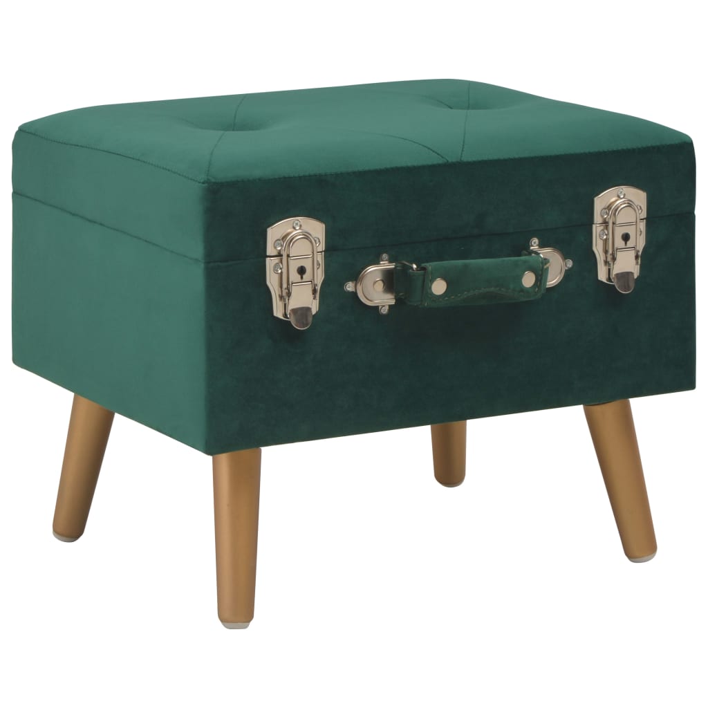 vidaXL Tabourets de rangement lot de 3 Vert Velours