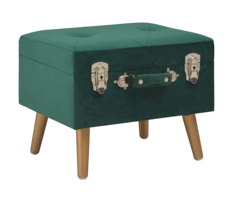 vidaXL Tabourets de rangement lot de 3 Vert Velours