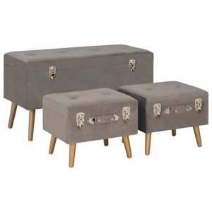 vidaXL panipaigaga pingid, 3 tk, hall, samet