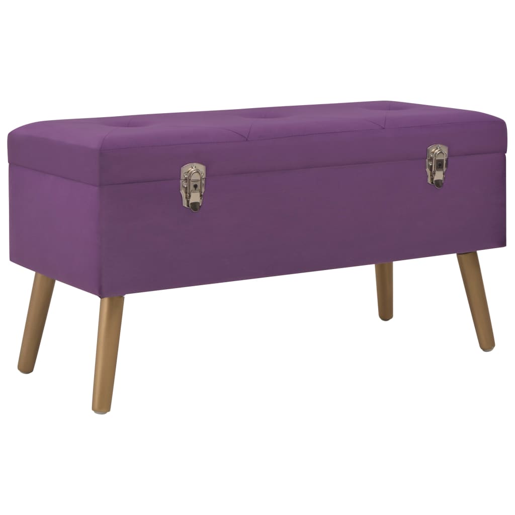 vidaXL Bancă cu un compartiment de depozitare, violet, 80 cm, catifea