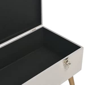 Lavice s úložným prostorem 80 cm šedá samet - obrázek 5