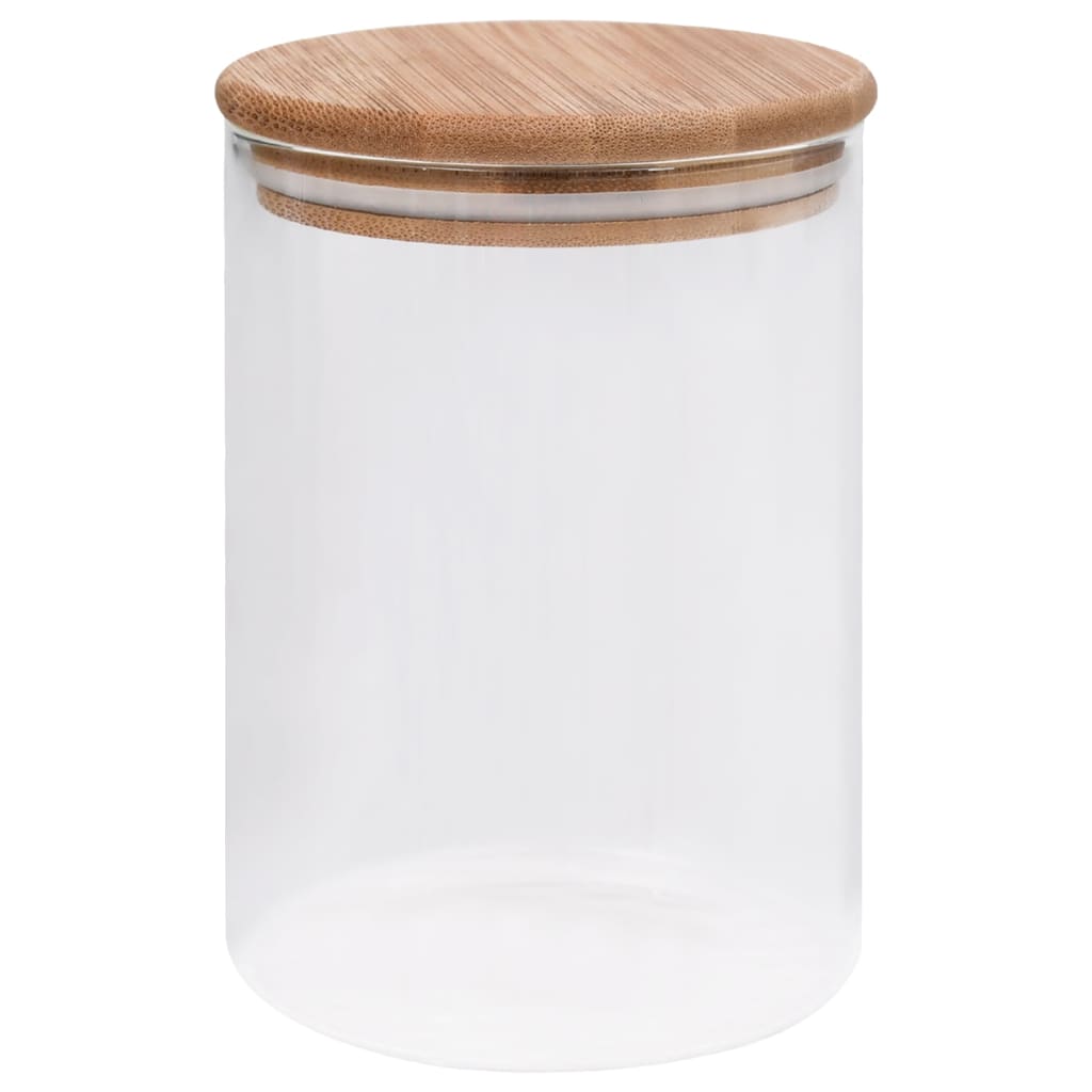 vidaXL Storage Glass Jars with Bamboo Lid 10 pcs 260 ml