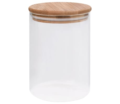 vidaXL Storage Glass Jars with Bamboo Lid 10 pcs 260 ml