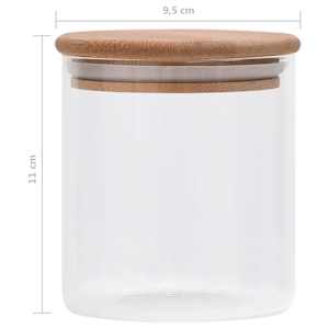 Skleněné dózy s bambusovým víčkem 6 ks 600 ml - obrázek 7