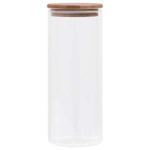 Skleněné dózy s bambusovým víčkem 6 ks 1000 ml - obrázek 3