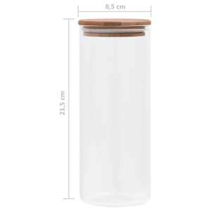 Skleněné dózy s bambusovým víčkem 6 ks 1000 ml - obrázek 7