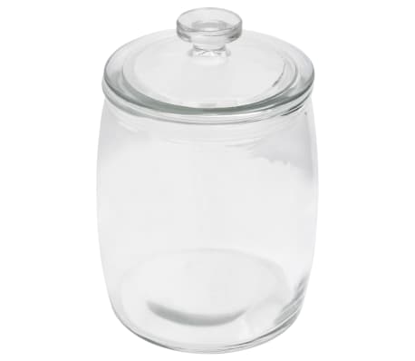 vidaXL Förvaringsburkar i glas med lock 2 st 2000 ml