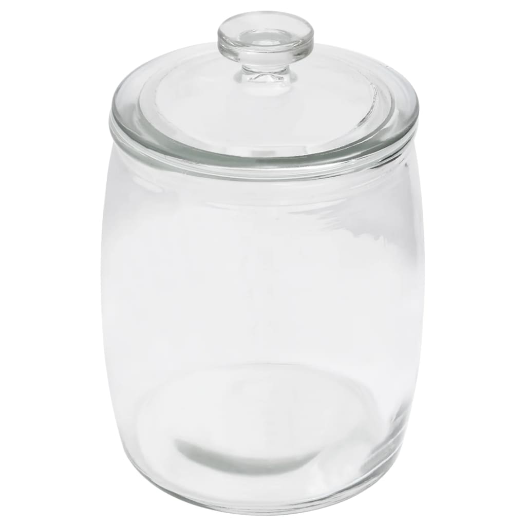 vidaXL Storage Glass Jars with Lid 4 pcs 2000 ml