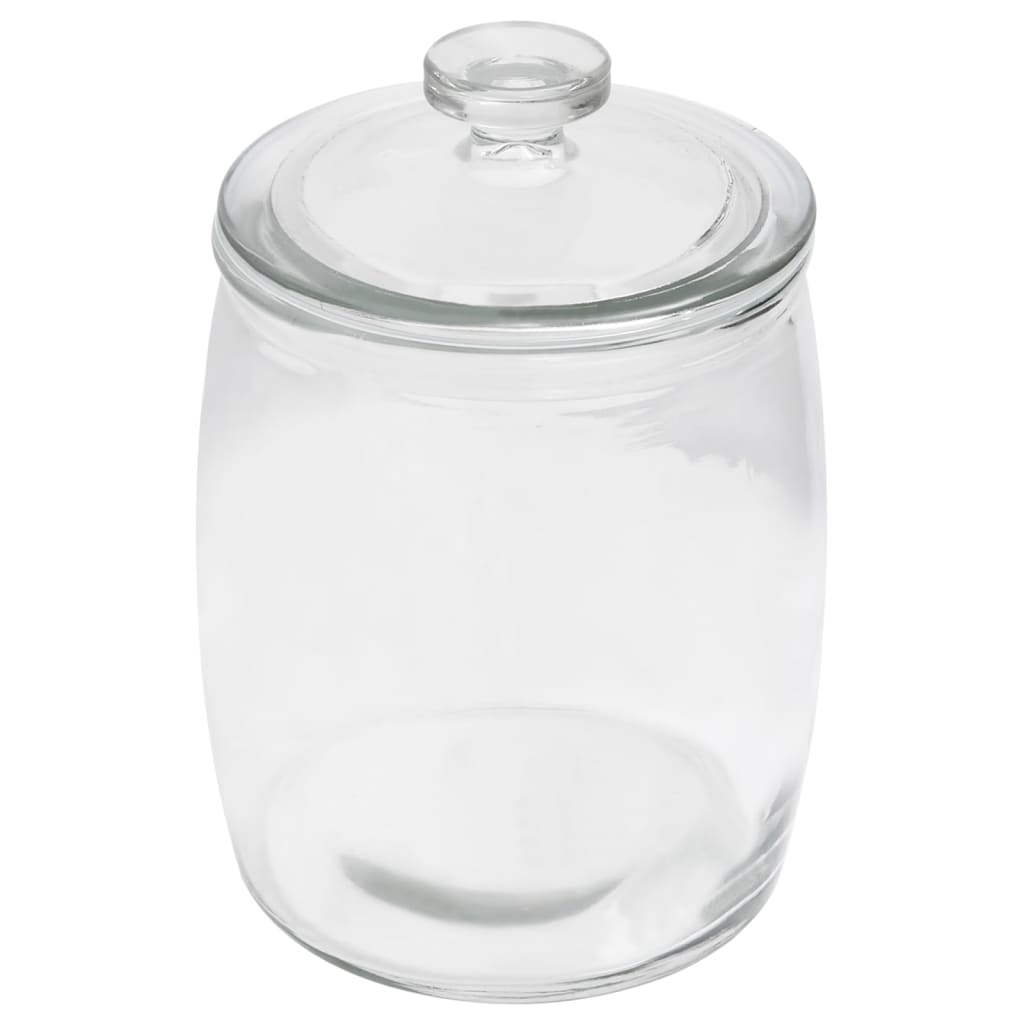 vidaXL Pots de conservation en verre avec couvercle 2 pcs 3850 ml