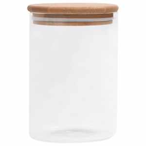Skleněné dózy s bambusovým víčkem 4 ks 800 ml - obrázek 3