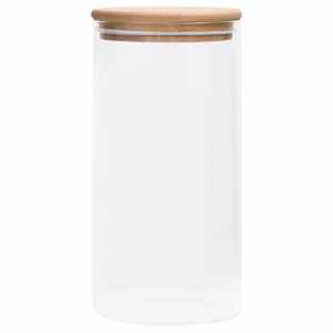Skleněné dózy s bambusovým víčkem 4 ks 1200 ml - obrázek 3