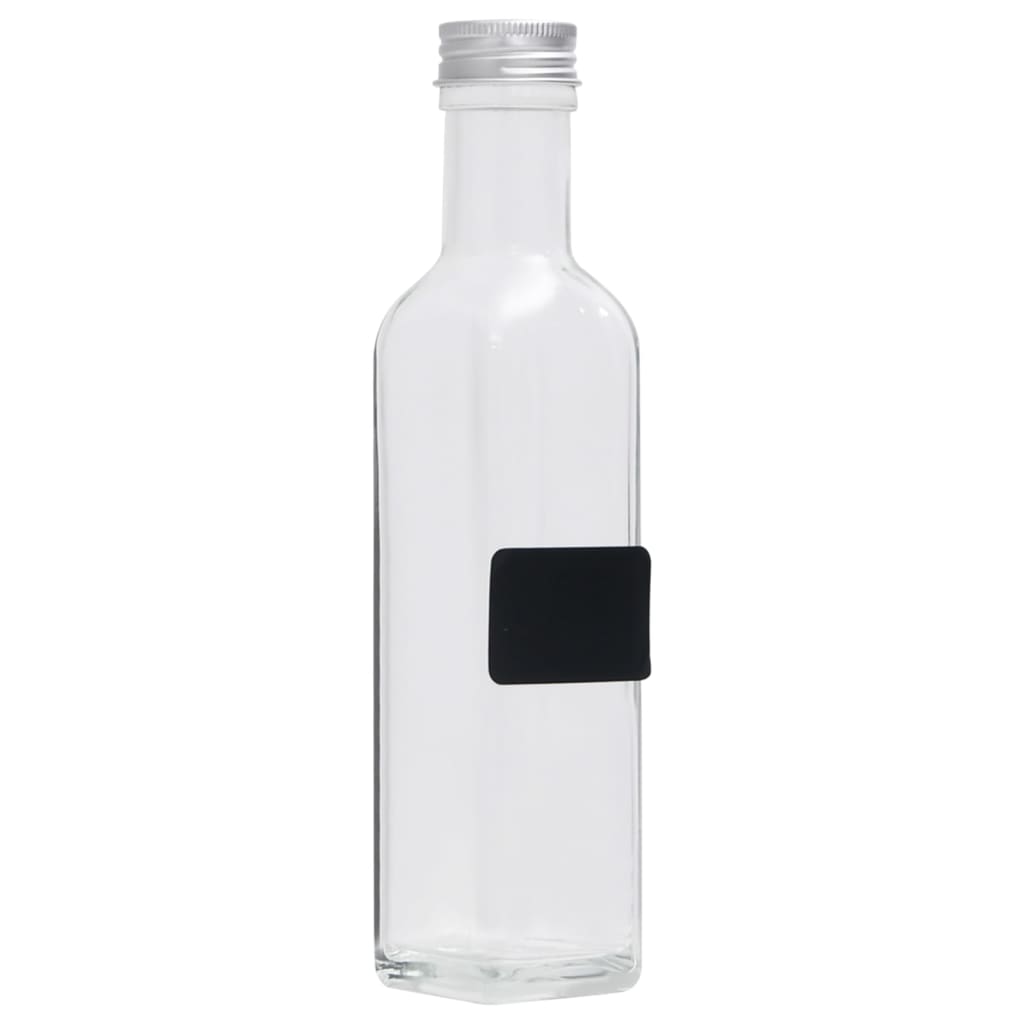 

vidaXL Flessen met schroefdop 20 st 250 ml rechthoekig glas