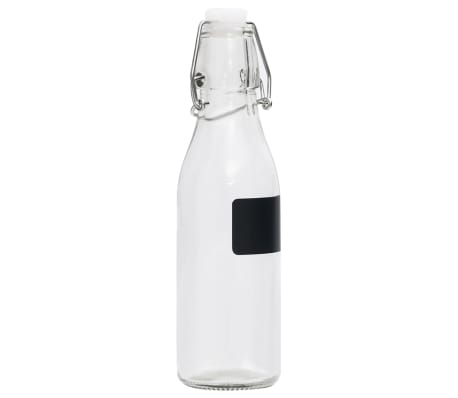 vidaXL Szklane butelki okrągłe z zamknięciem pałąkowym, 12 szt, 250 ml