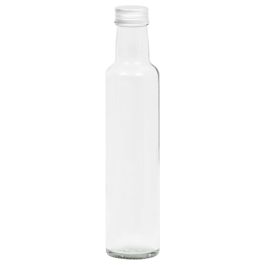 vidaXL Small Glass Bottles 260 ml with Screw Cap 20 pcs