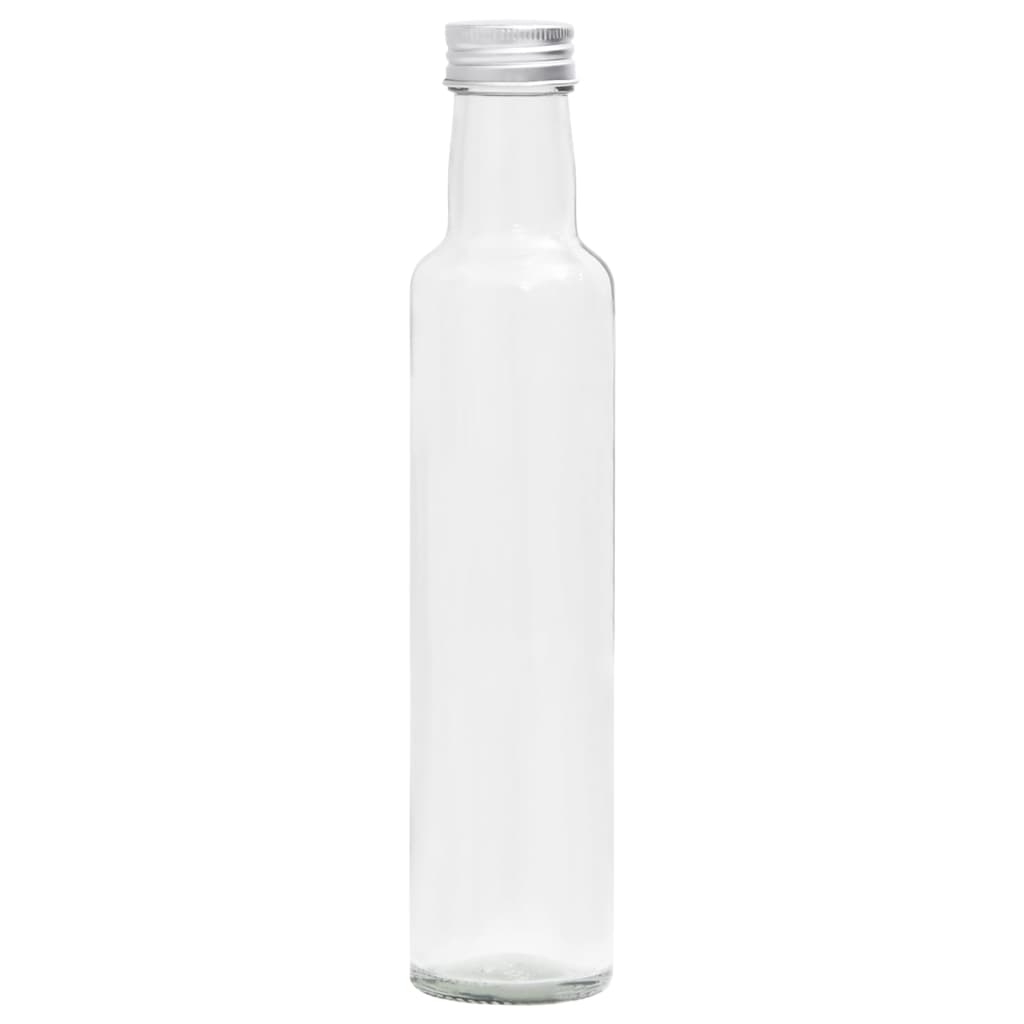 Hyber&Cara 20 x 5 ml Mini transparente Glasflaschen kleine leere Probenampullen mit Schraubverschluss Bonus 2 x Mini-Trichter
