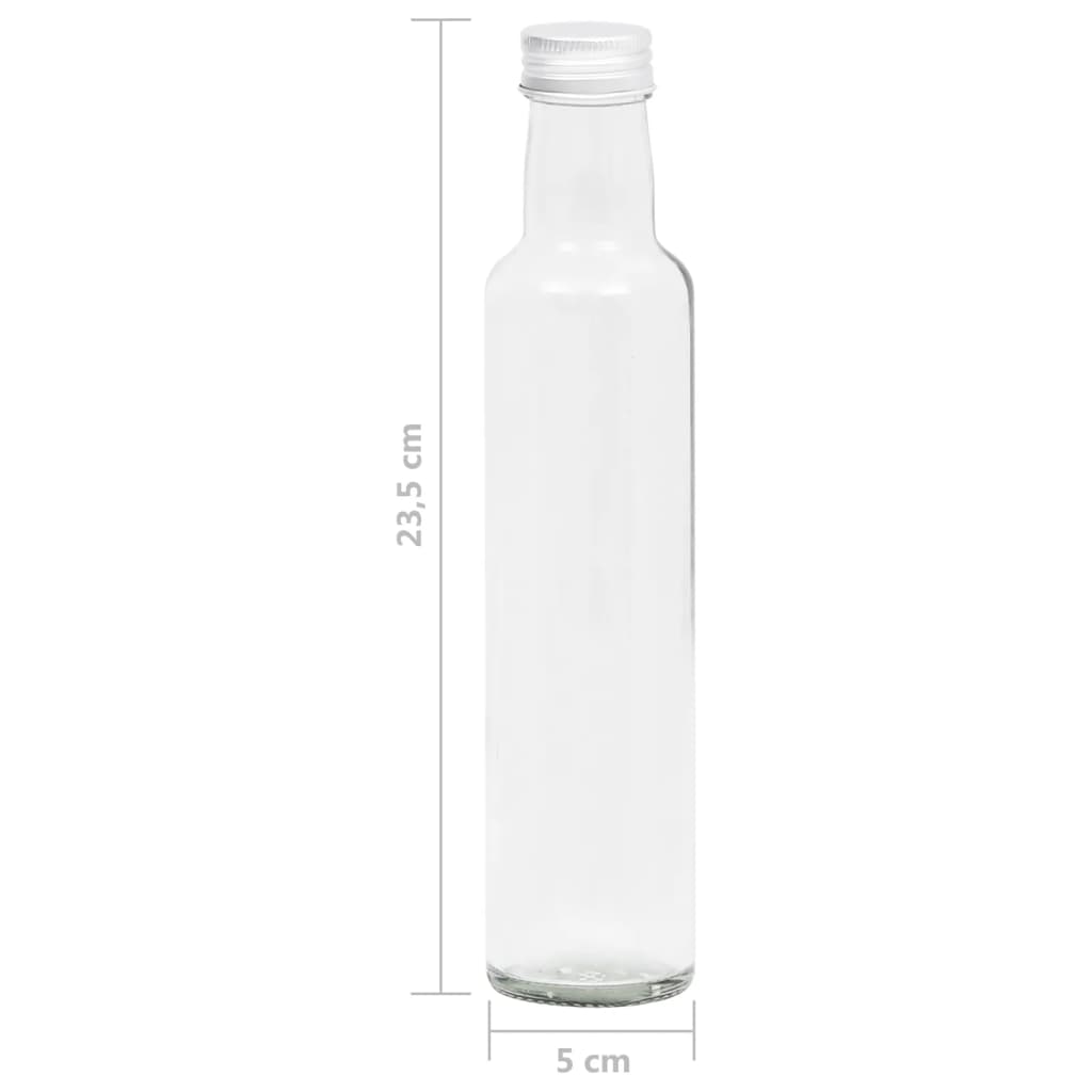Hyber&Cara 20 x 5 ml Mini transparente Glasflaschen kleine leere Probenampullen mit Schraubverschluss Bonus 2 x Mini-Trichter