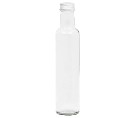 vidaXL Majhne steklenice z navojnim pokrovčkom 20 kosov 260 ml