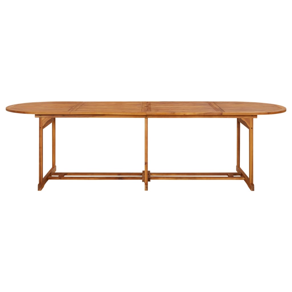 vidaXL Sodo valgomojo stalas, 280x90x75 cm, akacijos medienos masyvas