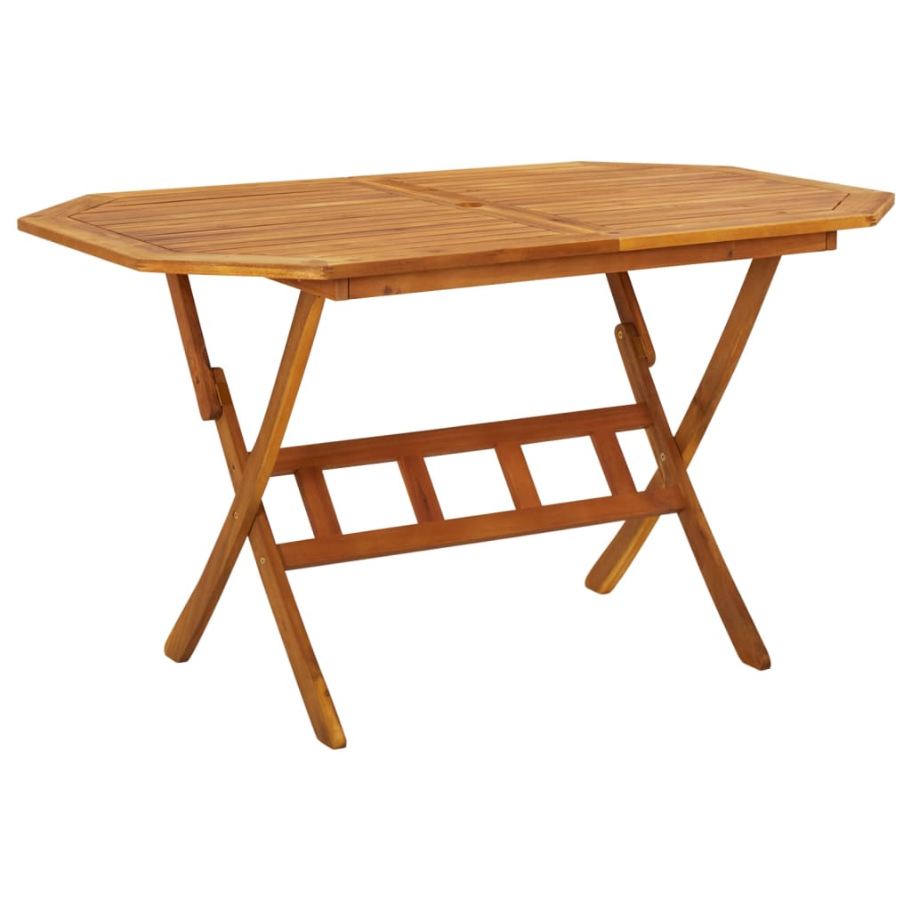 

vidaXL Folding Patio Table 53.1"x33.5"x29.5" Solid Acacia Wood