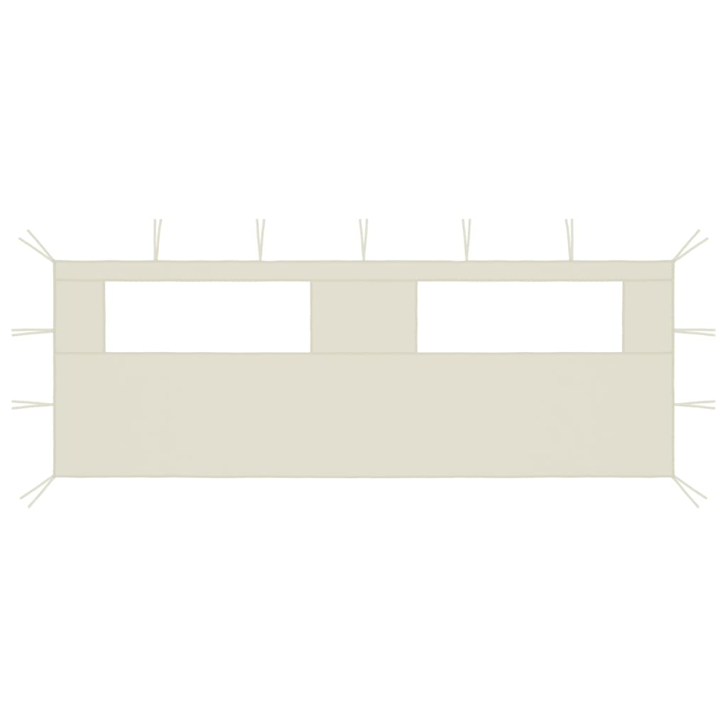 

vidaXL Gazebo Sidewall with Windows 19.7'x6.6' Cream