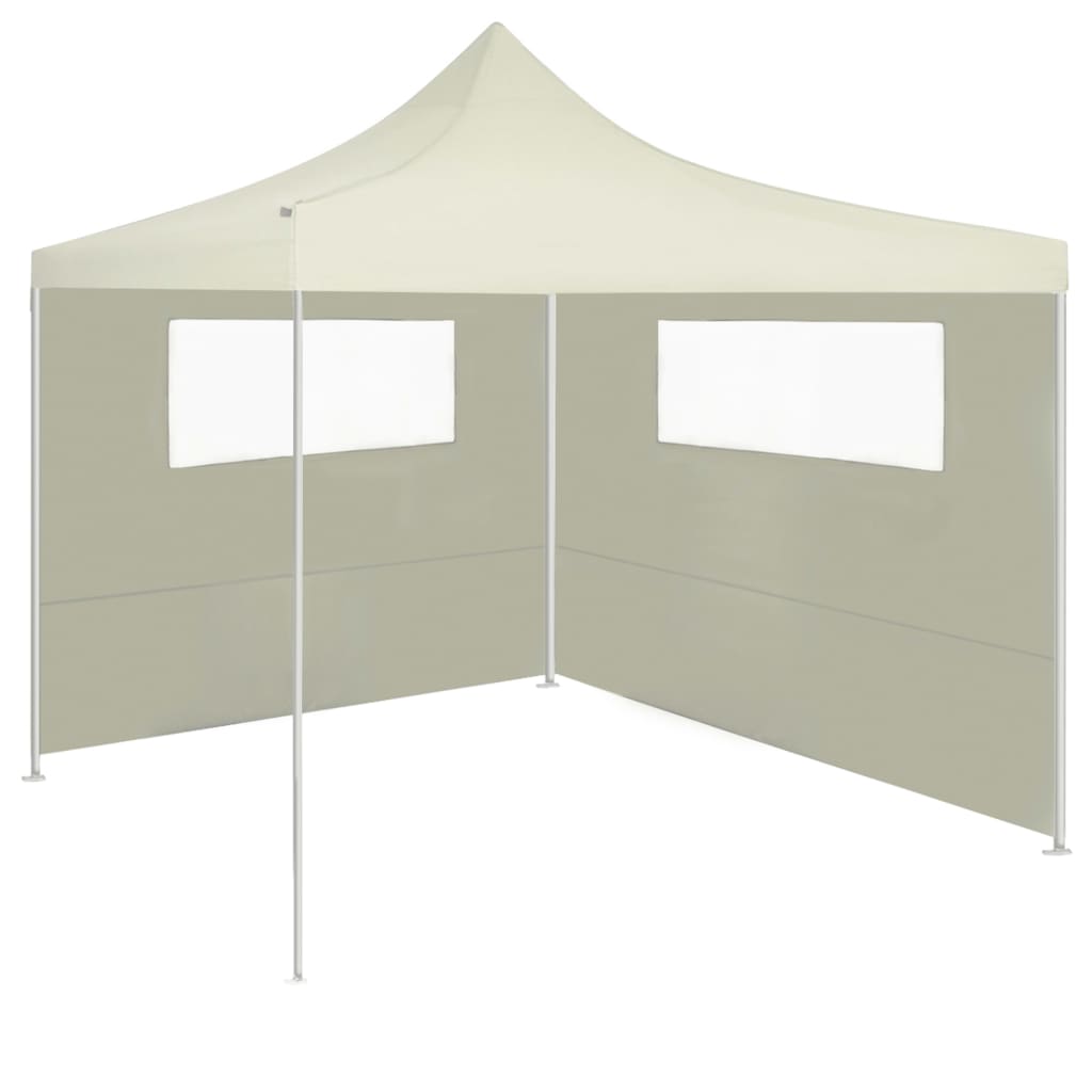 vidaXL Prieelzijwand met ramen 6x2 m crèmekleurig
