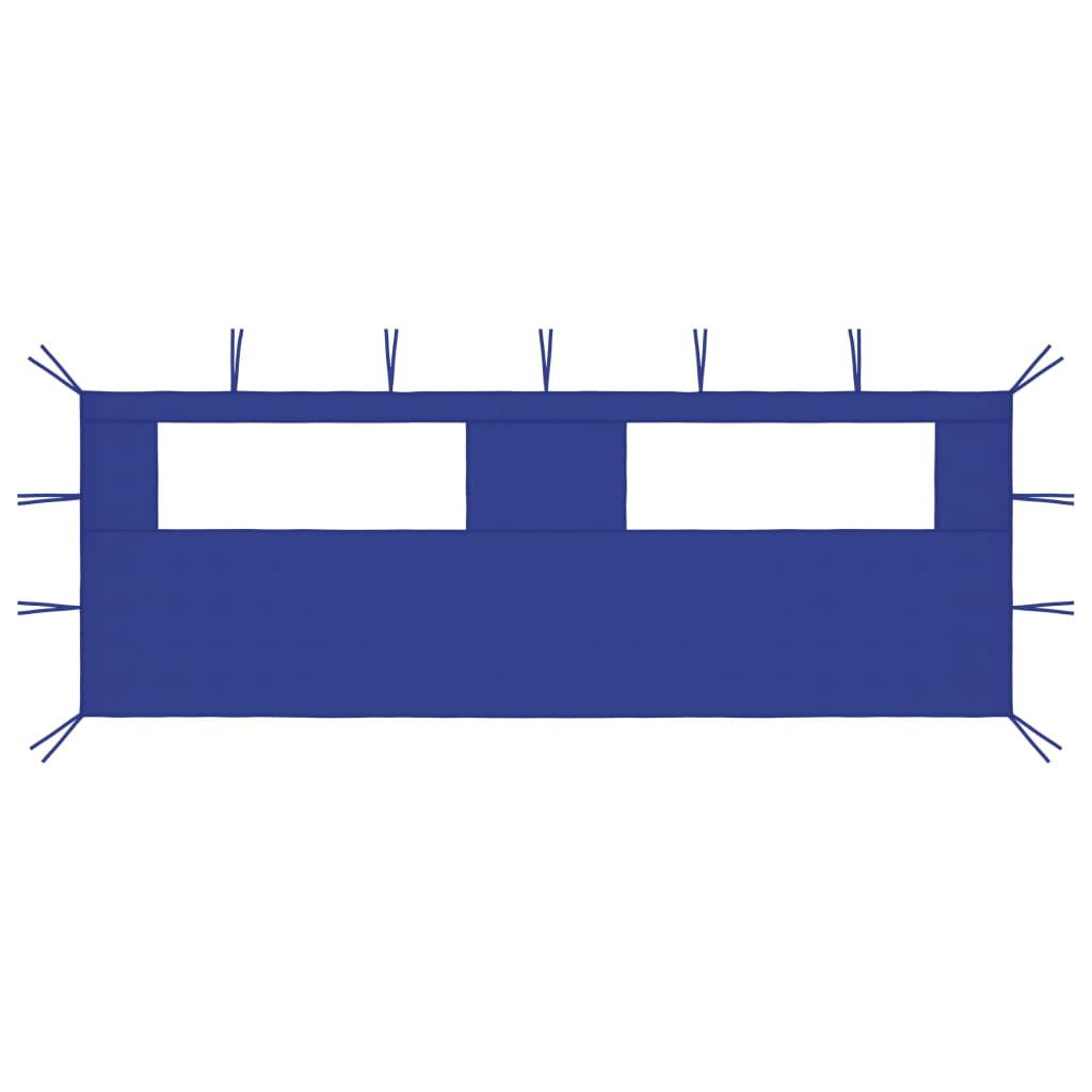 vidaXL Prieelzijwand met ramen 6×2 m blauw