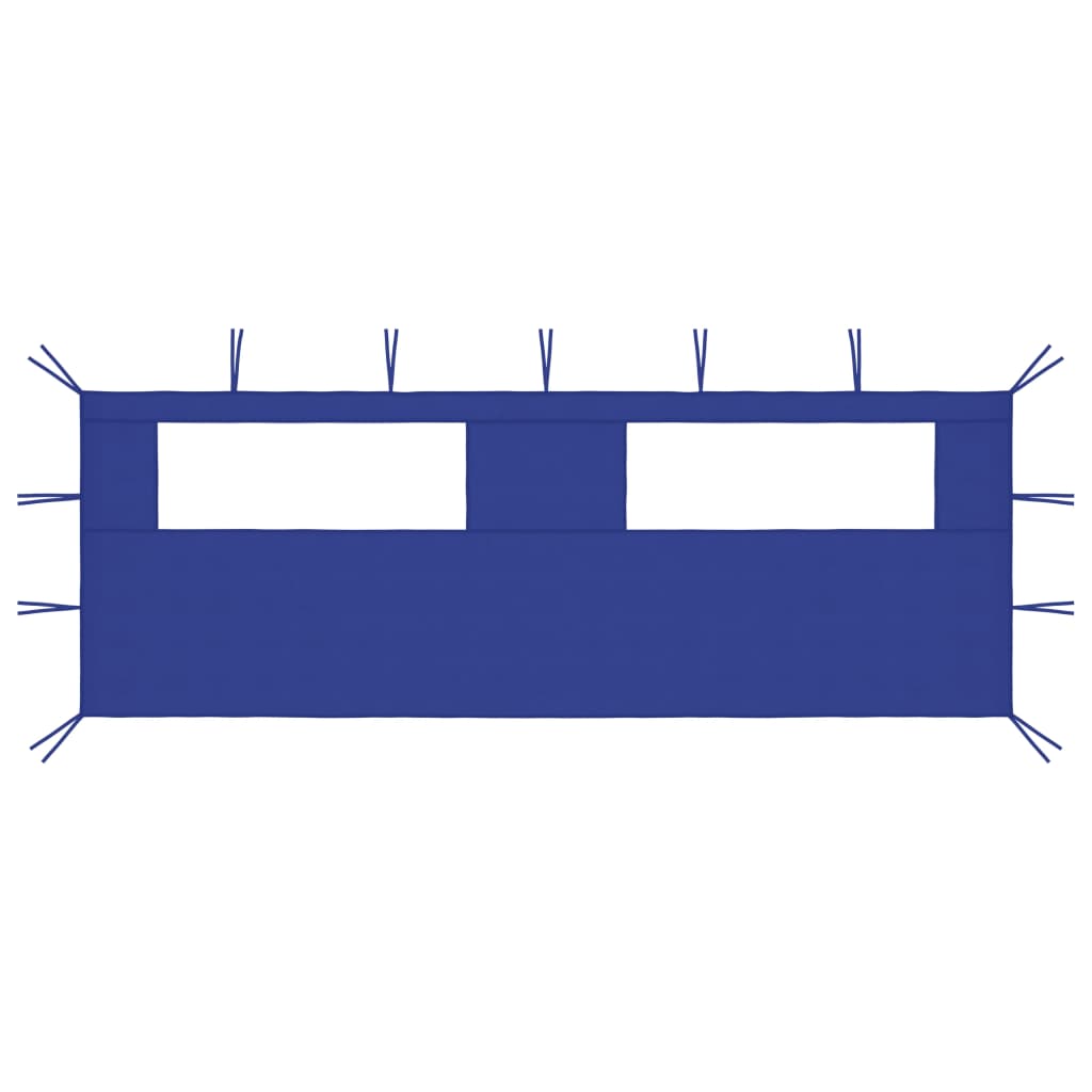 3070414 Gazebo Sidewall with Windows 6×2 m Blue (315303)