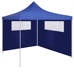 Boční stěna k party stanu s okny 6 x 2 m modrá - obrázek 2