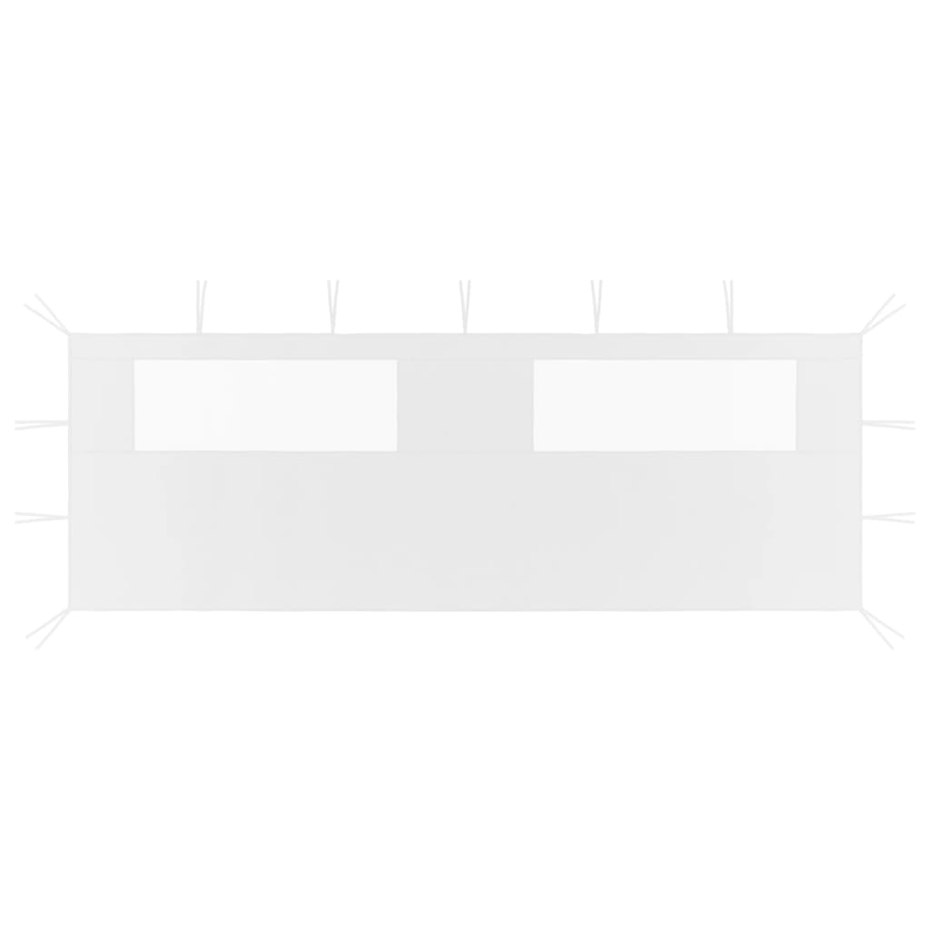 

vidaXL Gazebo Sidewall with Windows 19.7'x6.6' White