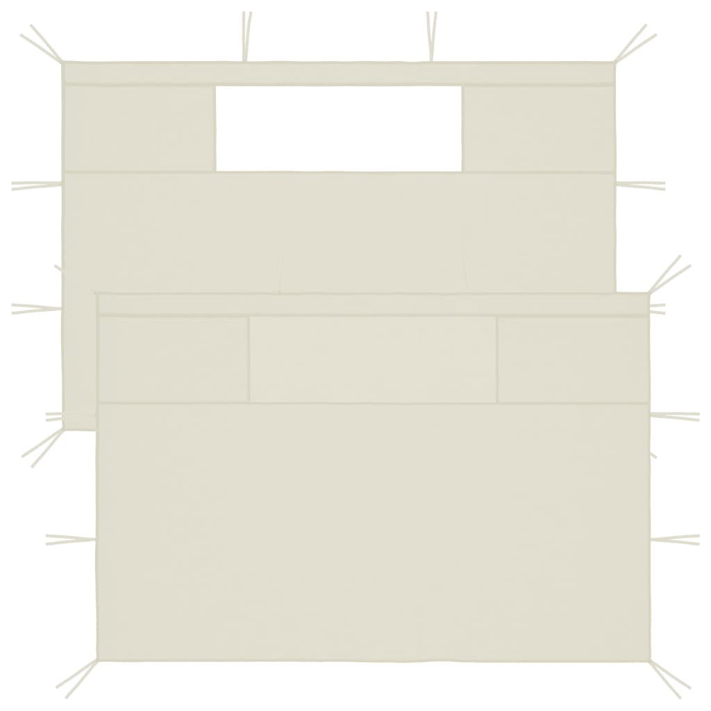 

vidaXL Gazebo Sidewalls with Windows 2 pcs Cream