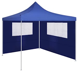 Boční stěna k party stanu s okny 4 x 2 m modrá - obrázek 2