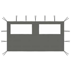 Stranica za paviljon z okni 4x2 m antracit