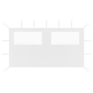 3070424  Gazebo Sidewall with Windows 4x2 m White (315313)