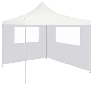 Boční stěna k party stanu s okny 4 x 2 m bílá - obrázek 2