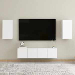 TV stolek bílý 30,5 x 30 x 60 cm kompozitní dřevo - obrázek 4