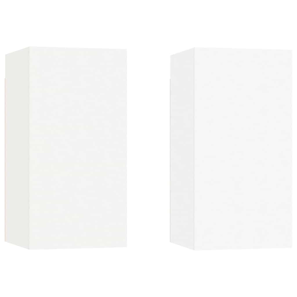 

vidaXL TV Cabinets 2 pcs White 12"x11.8"x23.6" Engineered Wood