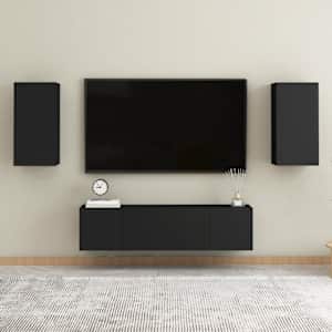 vidaXL Meuble TV Noir 30,5x30x60 cm Bois d&rsquo;ing&eacute;nierie