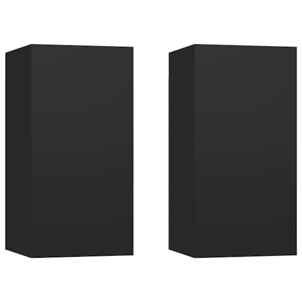 vidaXL telerikapid 2 tk, must, 30,5 x 30 x 60 cm, tehispuit