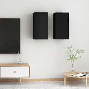 TV stolky 2 ks černé 30,5x30x60 cm kompozitní dřevo - obrázek 1