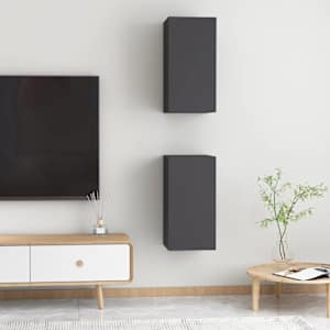 TV stolky 2 ks šedé 30,5x30x60 cm kompozitní dřevo - obrázek 4