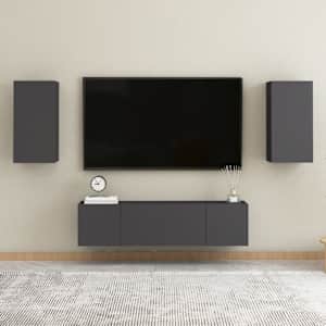 TV stolky 2 ks šedé 30,5x30x60 cm kompozitní dřevo - obrázek 1