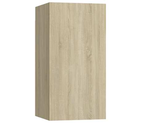 vidaXL Tv-meubels 2 st 30,5x30x60 cm bewerkt hout sonoma eikenkleurig